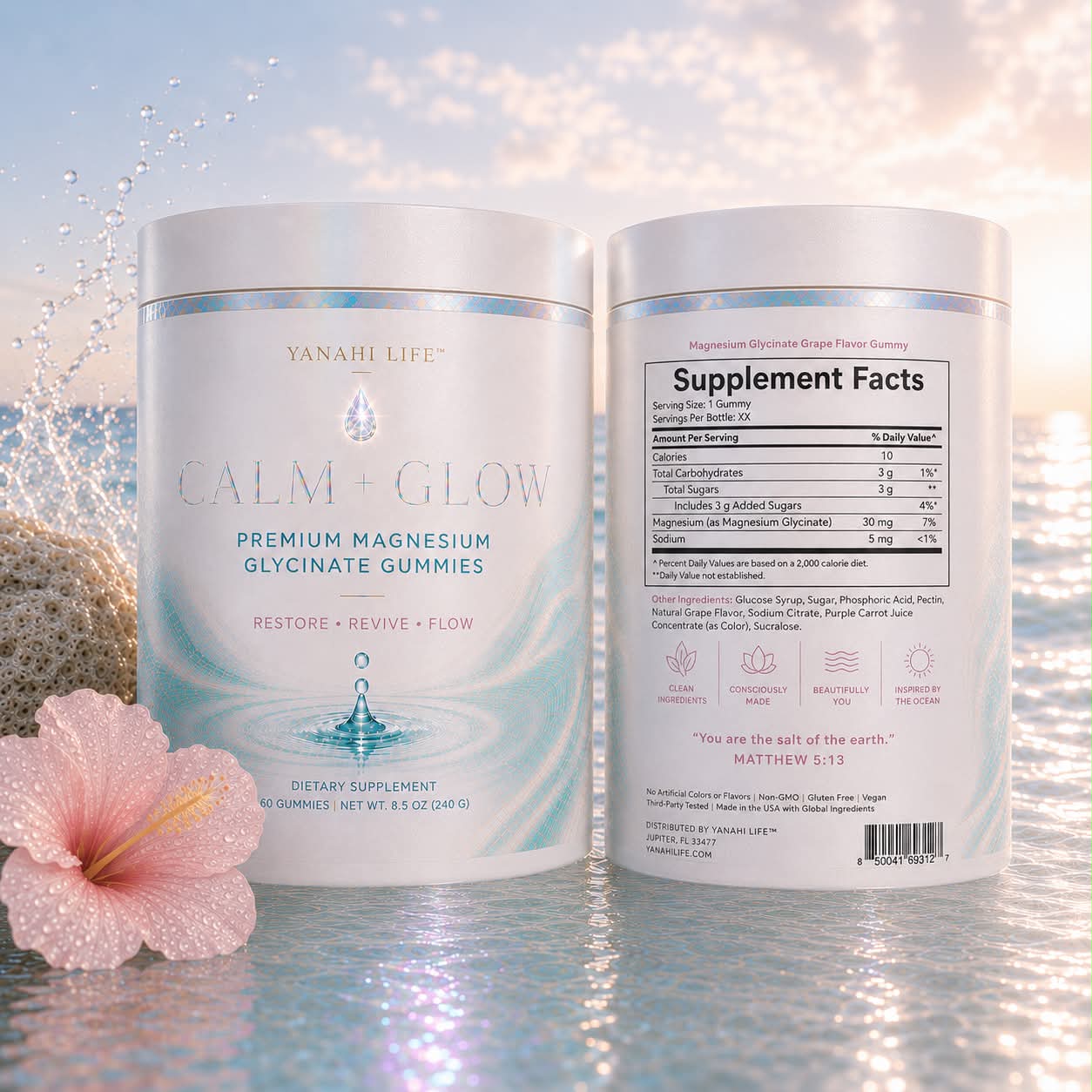 Calm + Glow — Premium Magnesium Glycinate Gummies